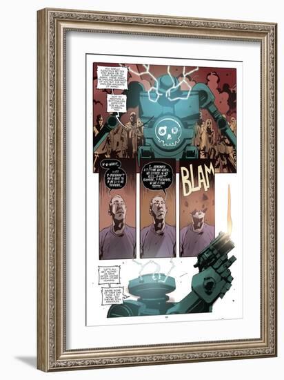 Zombies vs. Robots: No. 10 - Comic Page with Panels-Antonio Fuso-Framed Art Print