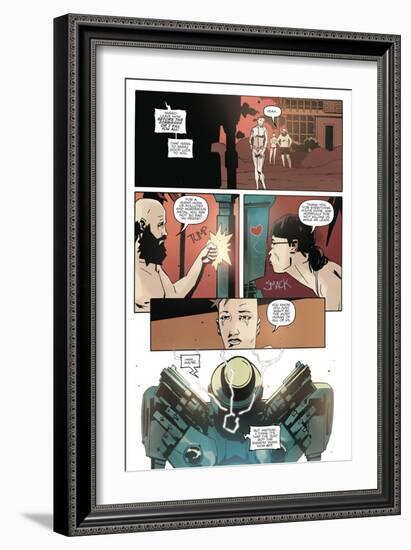 Zombies vs. Robots: No. 10 - Comic Page with Panels-Antonio Fuso-Framed Premium Giclee Print