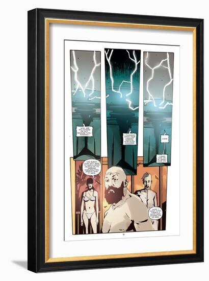 Zombies vs. Robots: No. 10 - Comic Page with Panels-Antonio Fuso-Framed Premium Giclee Print