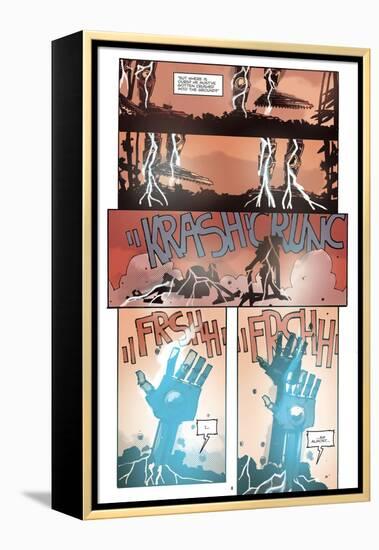 Zombies vs. Robots: No. 10 - Comic Page with Panels-Antonio Fuso-Framed Stretched Canvas