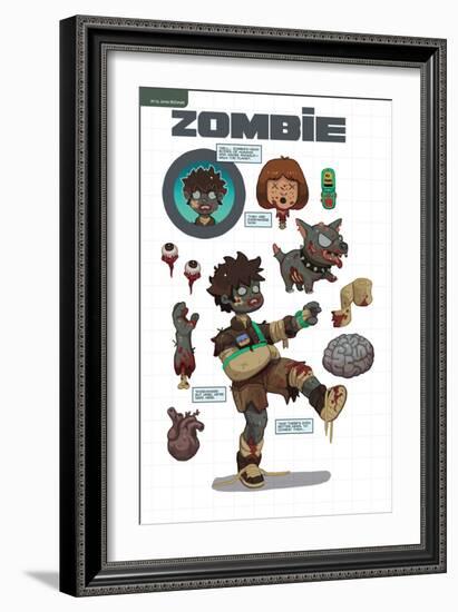 Zombies vs. Robots: No. 7 - Bonus Material-James McDonald-Framed Premium Giclee Print