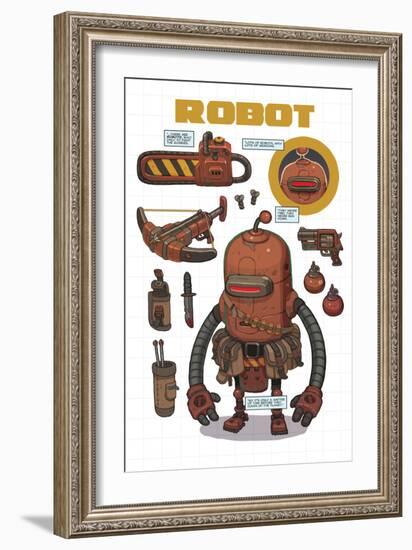 Zombies vs. Robots: No. 7 - Bonus Material-James McDonald-Framed Premium Giclee Print