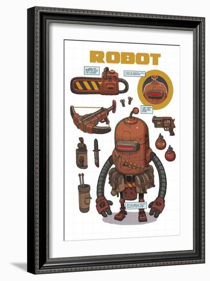 Zombies vs. Robots: No. 7 - Bonus Material-James McDonald-Framed Premium Giclee Print