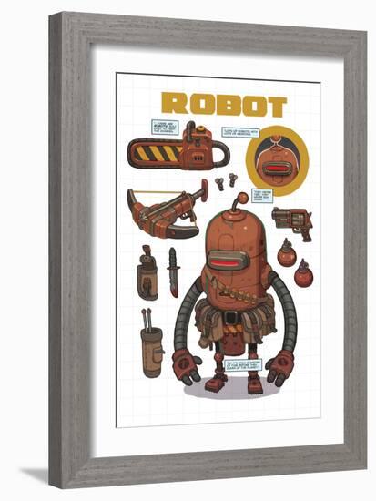 Zombies vs. Robots: No. 7 - Bonus Material-James McDonald-Framed Art Print