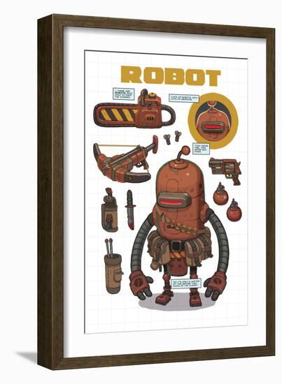 Zombies vs. Robots: No. 7 - Bonus Material-James McDonald-Framed Art Print