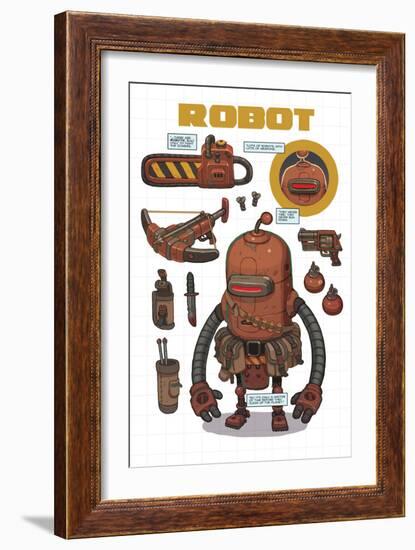 Zombies vs. Robots: No. 7 - Bonus Material-James McDonald-Framed Art Print