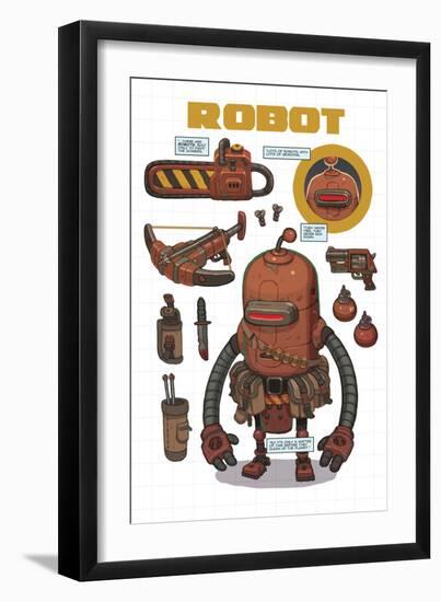 Zombies vs. Robots: No. 7 - Bonus Material-James McDonald-Framed Art Print