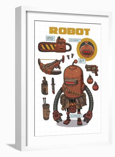 Zombies vs. Robots: No. 7 - Bonus Material-James McDonald-Framed Art Print