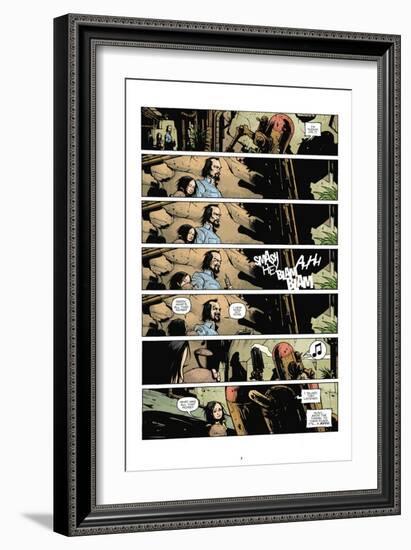 Zombies vs. Robots: No. 7 - Comic Page with Panels-Paul Davidson-Framed Art Print