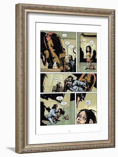 Zombies vs. Robots: No. 7 - Comic Page with Panels-Paul Davidson-Framed Art Print