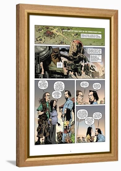 Zombies vs. Robots: No. 7 - Comic Page with Panels-Paul Davidson-Framed Stretched Canvas