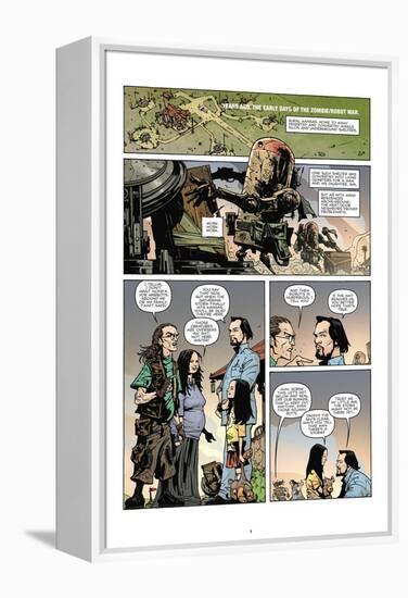 Zombies vs. Robots: No. 7 - Comic Page with Panels-Paul Davidson-Framed Stretched Canvas