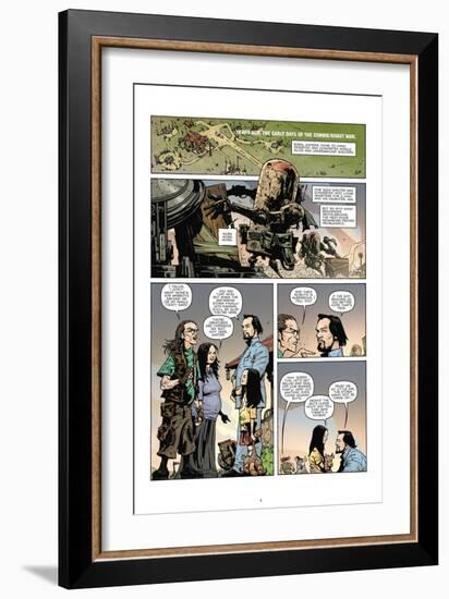 Zombies vs. Robots: No. 7 - Comic Page with Panels-Paul Davidson-Framed Art Print