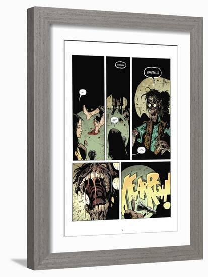 Zombies vs. Robots: No. 7 - Comic Page with Panels-Paul Davidson-Framed Premium Giclee Print