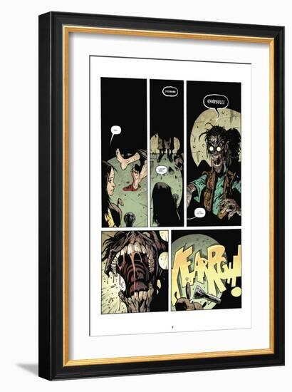 Zombies vs. Robots: No. 7 - Comic Page with Panels-Paul Davidson-Framed Art Print