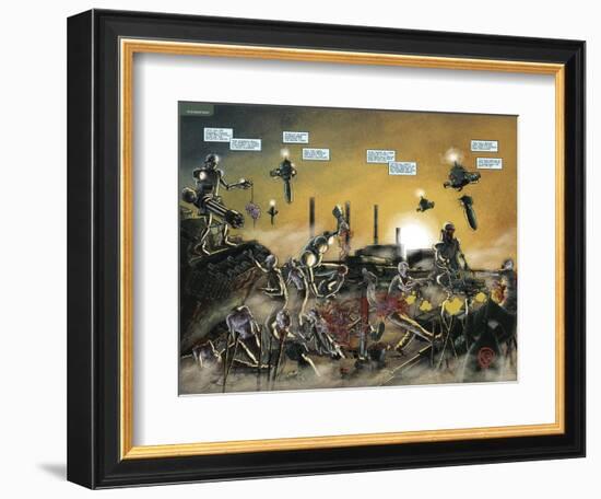 Zombies vs. Robots: No. 7 - Page Spread-Valentin Ramon-Framed Premium Giclee Print