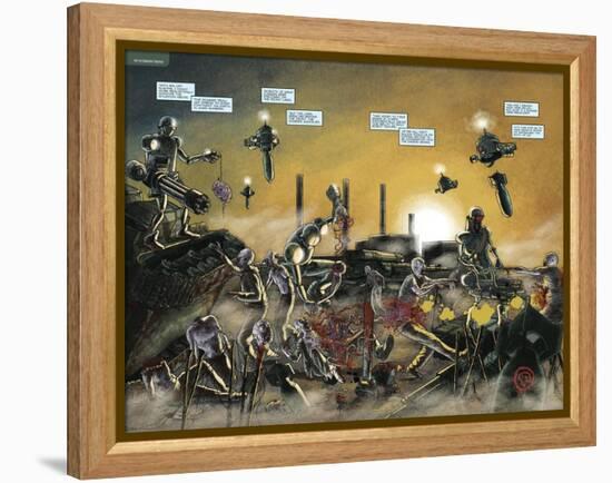 Zombies vs. Robots: No. 7 - Page Spread-Valentin Ramon-Framed Stretched Canvas