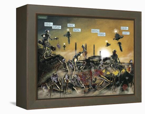 Zombies vs. Robots: No. 7 - Page Spread-Valentin Ramon-Framed Stretched Canvas