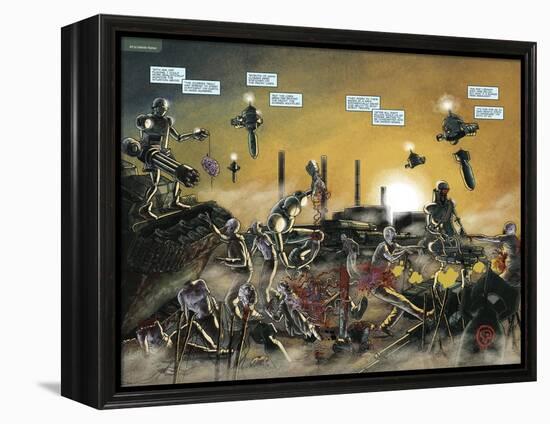 Zombies vs. Robots: No. 7 - Page Spread-Valentin Ramon-Framed Stretched Canvas