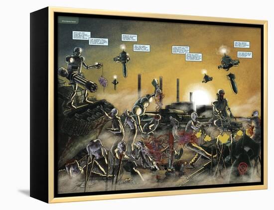 Zombies vs. Robots: No. 7 - Page Spread-Valentin Ramon-Framed Stretched Canvas