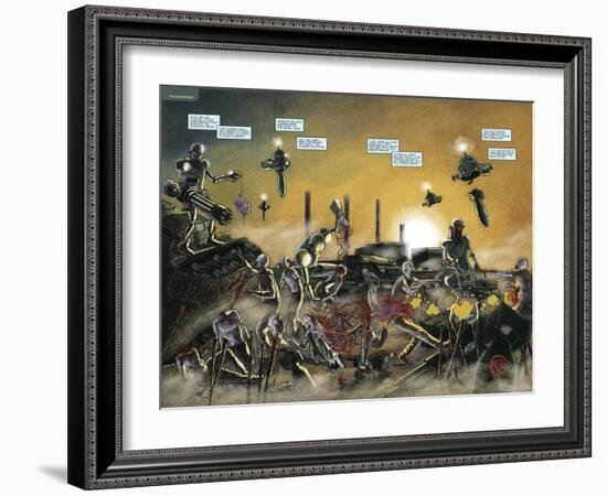 Zombies vs. Robots: No. 7 - Page Spread-Valentin Ramon-Framed Art Print