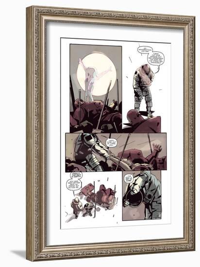 Zombies vs. Robots: No. 8 - Comic Page with Panels-Antonio Fuso-Framed Premium Giclee Print