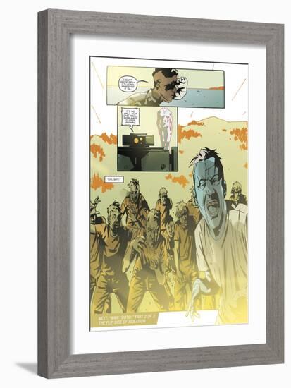 Zombies vs. Robots: No. 8 - Comic Page with Panels-Antonio Fuso-Framed Art Print