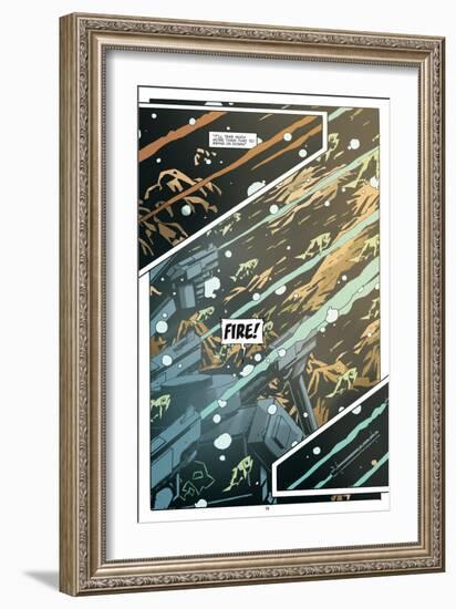 Zombies vs. Robots: No. 8 - Comic Page with Panels-Antonio Fuso-Framed Art Print