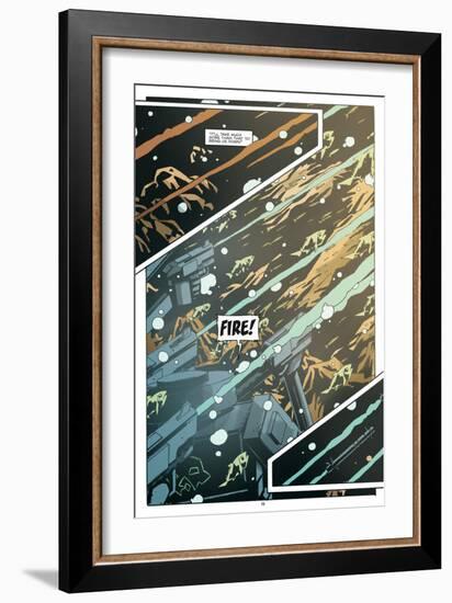 Zombies vs. Robots: No. 8 - Comic Page with Panels-Antonio Fuso-Framed Art Print