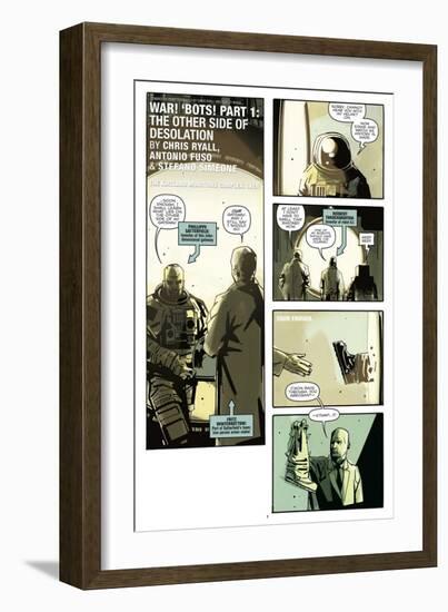 Zombies vs. Robots: No. 8 - Comic Page with Panels-Antonio Fuso-Framed Premium Giclee Print