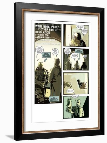 Zombies vs. Robots: No. 8 - Comic Page with Panels-Antonio Fuso-Framed Premium Giclee Print