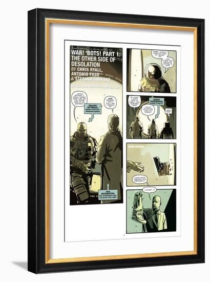 Zombies vs. Robots: No. 8 - Comic Page with Panels-Antonio Fuso-Framed Premium Giclee Print