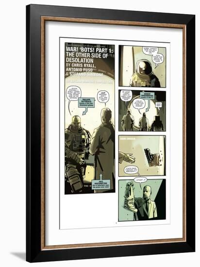 Zombies vs. Robots: No. 8 - Comic Page with Panels-Antonio Fuso-Framed Art Print