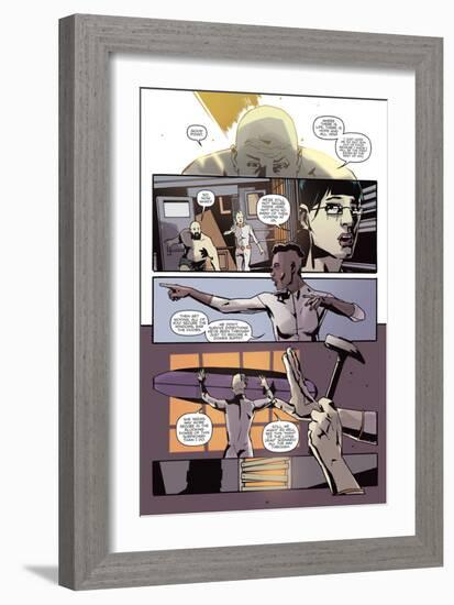 Zombies vs. Robots: No. 9 - Comic Page with Panels-Antonio Fuso-Framed Premium Giclee Print