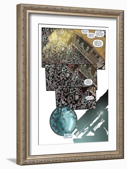 Zombies vs. Robots: No. 9 - Comic Page with Panels-Antonio Fuso-Framed Art Print