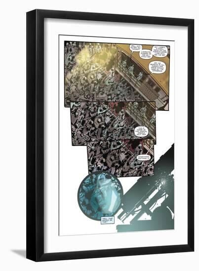 Zombies vs. Robots: No. 9 - Comic Page with Panels-Antonio Fuso-Framed Premium Giclee Print