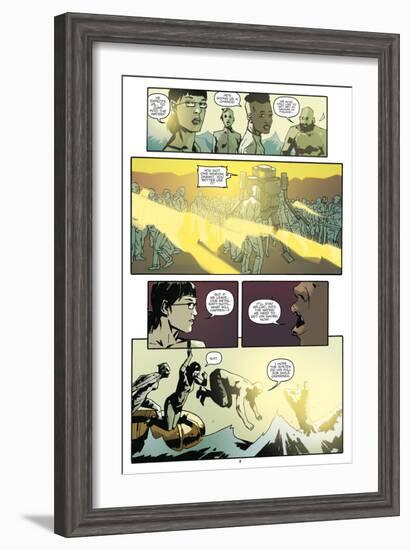 Zombies vs. Robots: No. 9 - Comic Page with Panels-Antonio Fuso-Framed Art Print