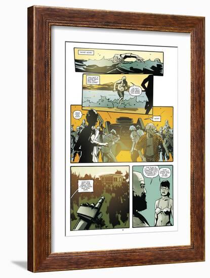 Zombies vs. Robots: No. 9 - Comic Page with Panels-Antonio Fuso-Framed Art Print