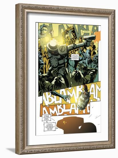 Zombies vs. Robots: No. 9 - Comic Page with Panels-Antonio Fuso-Framed Premium Giclee Print