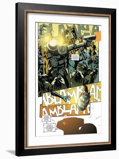 Zombies vs. Robots: No. 9 - Comic Page with Panels-Antonio Fuso-Framed Premium Giclee Print