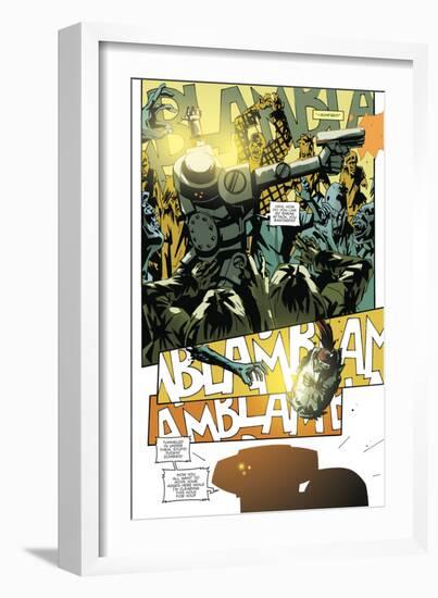 Zombies vs. Robots: No. 9 - Comic Page with Panels-Antonio Fuso-Framed Premium Giclee Print