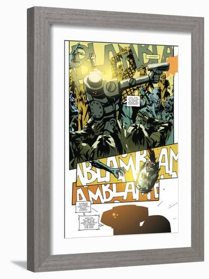 Zombies vs. Robots: No. 9 - Comic Page with Panels-Antonio Fuso-Framed Art Print