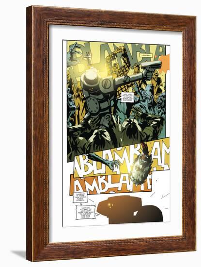 Zombies vs. Robots: No. 9 - Comic Page with Panels-Antonio Fuso-Framed Art Print