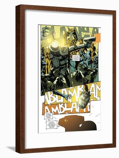 Zombies vs. Robots: No. 9 - Comic Page with Panels-Antonio Fuso-Framed Art Print