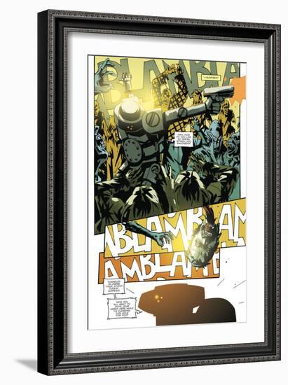 Zombies vs. Robots: No. 9 - Comic Page with Panels-Antonio Fuso-Framed Art Print