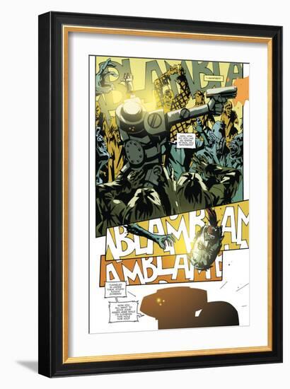 Zombies vs. Robots: No. 9 - Comic Page with Panels-Antonio Fuso-Framed Art Print