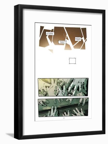 Zombies vs. Robots: No. 9 - Comic Page with Panels-Antonio Fuso-Framed Art Print