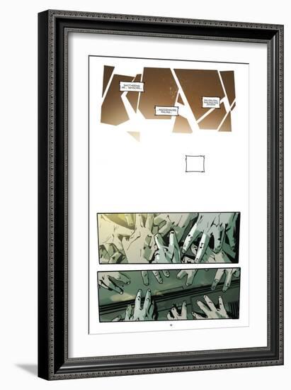 Zombies vs. Robots: No. 9 - Comic Page with Panels-Antonio Fuso-Framed Art Print