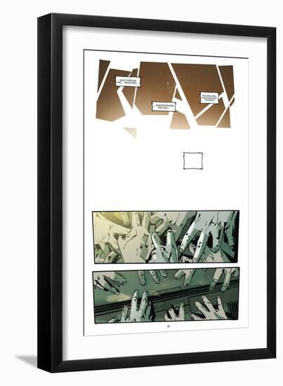 Zombies vs. Robots: No. 9 - Comic Page with Panels-Antonio Fuso-Framed Premium Giclee Print