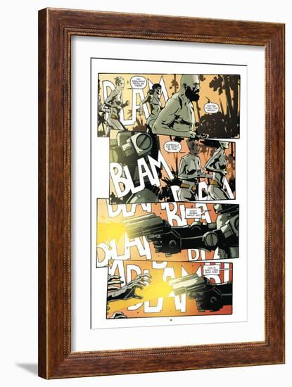 Zombies vs. Robots: No. 9 - Comic Page with Panels-Antonio Fuso-Framed Premium Giclee Print